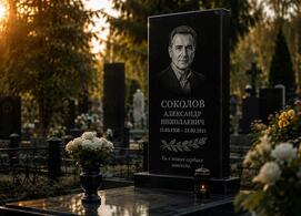 фото Прямые памятники из гранита: кому подходит строгая классика и как выбрать оформление