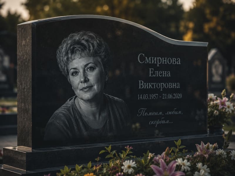 Фото на стекле для памятника: особенности, внешний вид и сочетание с гранитной стелой
